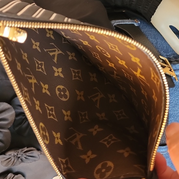 BNEW LOUIS VUITTON NEVERFULL REVERSIBLE INSIDE OUT POCHETTE POUCH BLACK WHITE - Picture 12 of 17